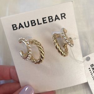 BaubleBar gold and Pearl earrings
